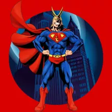 All Might X Superman Kappe – Parodie auf My Hero Academia