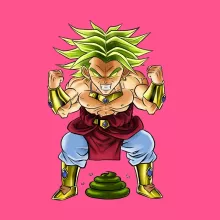 Broly Linne för Flickor barnens – Parodi Dragon Ball Z