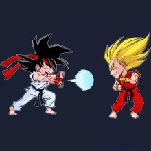 Son Goku Hoodie “Son Goku and Vegeta X Ryu and Ken” – Dragon Ball Z parody