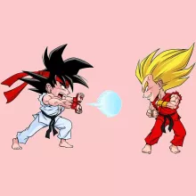 Body bebè (bimba) Son Goku “Son Goku e Vegeta X Ryu e Ken” – Parodia dei Dragon Ball Z