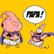 T-shirt Boubou « Tel père tel fils (Version SD) » – Parodie Dragon Ball Z