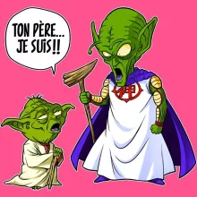 Débardeur Enfant Fille Yoda « Ton père, je suis... !! » – Parodie Star Wars