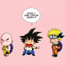 Body bébé (Filles) Sangoku « Tortue ninja !? » – Parodie Naruto