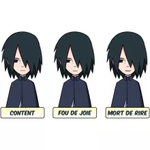 Body bébé Sasuke Uchiwa « Toujours aussi expressif... » – Parodie Naruto