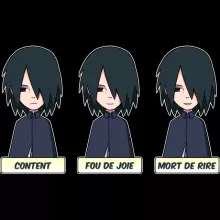 Coque Téléphone Portable Sasuke Uchiwa « Toujours aussi expressif... » – Parodie Naruto