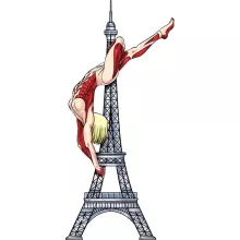 Gorra Niño e Niña Annie Leonhart “Annie Leonhart y la Torre Eiffel” – Parodia de Shingeki no Kyojin