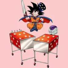 Son Goku Babyromper (meisje) “Son Goku en Freezer” – Dragon Ball Z parodie