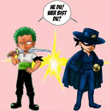 Lorenor Zorro Baby Strampler (Mädchen) – Parodie auf One Piece