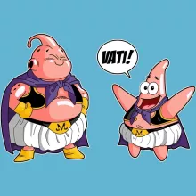 Majin Boo Baby Strampler “Majin Boo und Patrick Star” – Parodie auf Dragon Ball Z