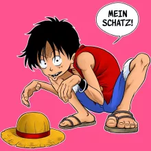 Ruffy Mädchen Kinder Tank top “Ruffy und Gollum” – Parodie auf One Piece