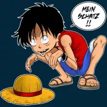Monkey D. Ruffy Mütze “Monkey D. Ruffy und Gollum - Mein Schatz” – Parodie auf One Piece