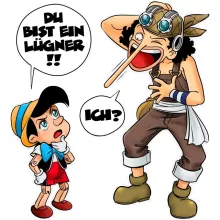 Lysop Tasse – Parodie auf One Piece
