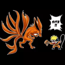 Kinder Pullover “Naruto und Kyubi” – Parodie auf Naruto