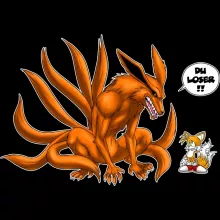 Tails Schultertasche “Tails und Kyubi” – Parodie auf Naruto