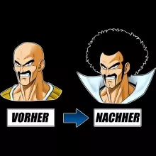 Nappa Baby T-shirt “Nappa und Mr Satan” – Parodie auf Dragon Ball Z