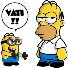 Kevin Minion Kinder Kappe “Kevin Minion et Homer Simpson” – Parodie auf Minions