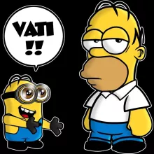 Kevin Minion Kapuzenpullover “Kevin Minion et Homer Simpson” – Parodie auf Minions