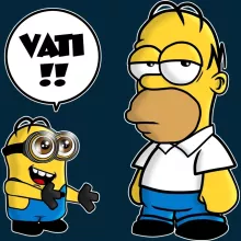 Kevin Minion Mütze “Kevin Minion et Homer Simpson” – Parodie auf Minions