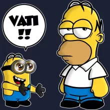 Kevin Minion Kapuzenpullover “Kevin Minion et Homer Simpson” – Parodie auf Minions
