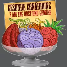 Teufelsfrucht Mütze “Gum-Gum-Frucht” – Parodie auf One Piece