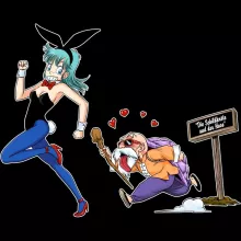 Muten-Roshi Handyhülle “Muten-Roshi und Bulma” – Parodie auf Dragon Ball