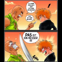 Ichigo Kurosaki Handyhülle “Ichigo Kurosaki und Crocodile Dundee” – Parodie auf Bleach