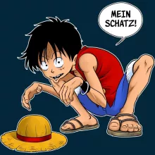 Ruffy Mütze “Ruffy und Gollum” – Parodie auf One Piece
