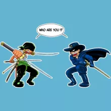 Roronoa Zoro Baby Bodysuit “Roronoa Zoro Vs Zorro” – One Piece parody