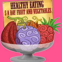 Devil Fruits Girls Kids Tank Top “Gum-Gum Fruit” – One Piece parody