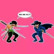 Roronoa Zoro Girls Kids Tank Top “Roronoa Zoro Vs Zorro” – One Piece parody