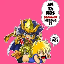Scorpio Milo Mädchen Kinder Tank top “Gold Saint Scorpio Milo (englische Fassung)” – Parodie auf Saint Seiya
