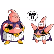 Majin Buu Mug “Majin Buu and Patrick Star” – Dragon Ball Z parody