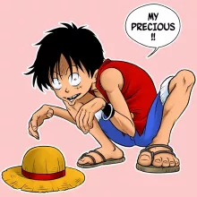 Luffy Baby Bodysuit (Baby Girls) “Luffy and Gollum - My Precious” – One Piece parody