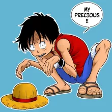 Luffy Baby Bodysuit “Luffy and Gollum - My Precious” – One Piece parody