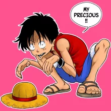 Luffy Girls Kids Tank Top “Luffy and Gollum - My Precious” – One Piece parody
