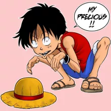 Luffy Baby Bodysuit (Baby Girls) “Luffy and Gollum - My Precious” – One Piece parody