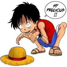 Luffy totebag “Luffy and Gollum - My Precious” – One Piece parody