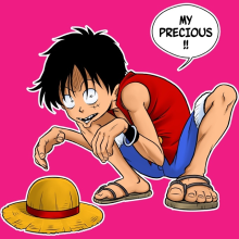 Luffy Women T-shirt “Luffy and Gollum - My Precious” – One Piece parody