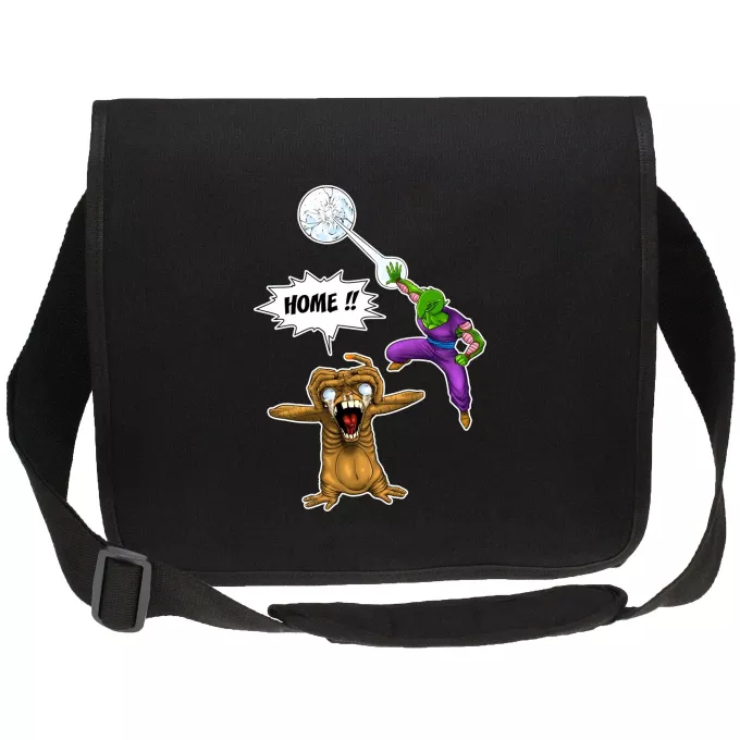 Canvas Messenger Bags Parody of Dragon Ball Z - DBZ Piccoloand ET the Extra-Terrestrial