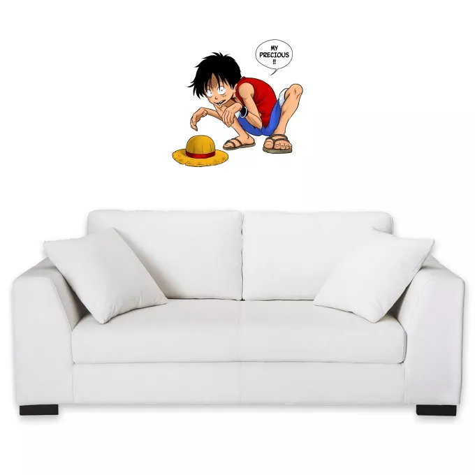 Wall Stickers Parody of One Piece Luffy and Gollum - My Precious