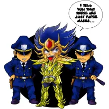 Cancer Deathmask Kids T-Shirt – Knights of the Zodiac - Saint Seiya parody