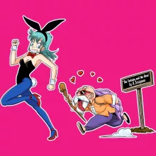 Master Roshi Women T-shirt “Master Roshi and Bulma” – Dragon Ball parody