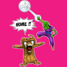 Piccoloand ET Women T-shirt “Piccoloand ET the Extra-Terrestrial” – Dragon Ball Z parody
