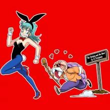 Master Roshi Women T-shirt “Master Roshi and Bulma” – Dragon Ball parody