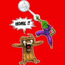 Piccoloand ET Women T-shirt “Piccoloand ET the Extra-Terrestrial” – Dragon Ball Z parody