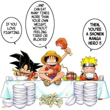 Son Goku totebag “Son Goku, Naruto and Luffy” – Naruto parody