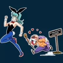 Master Roshi Beanie “Master Roshi and Bulma” – Dragon Ball parody