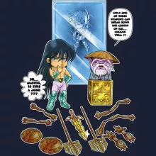 Dragon Shiryu Hoodie “Dragon Shiryu and Libra Dohko” – Knights of the Zodiac - Saint Seiya parody