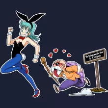 Master Roshi Hoodie “Master Roshi and Bulma” – Dragon Ball parody