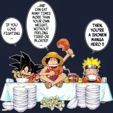 Son Goku Hoodie “Son Goku, Naruto and Luffy” – Naruto parody